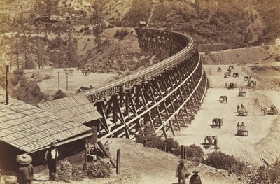 Pont sur le chemin de fer Central Pacific - Carleton E. Watkins